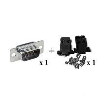 Kit Connecteur d-sub DB9 Mâle à Souder
