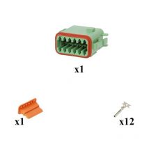 Kit Connecteur dt series Male 12 Voies P012 Vert