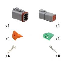 Kit Connecteur dt series Mâle female 6 Voies