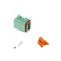 Kit Connecteur dt series Mâle 8 Voies Vert