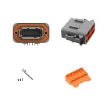 Kit Connecteur DTM13 series femelle 12 Voies pcb