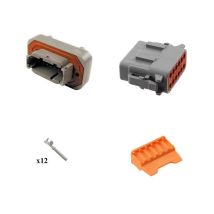 Kit Connecteur DTM15 series femelle 12 Voies pcb
