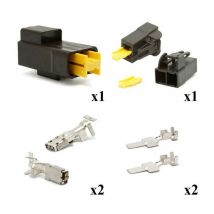 Kit Connecteur Power Mâle Femelle 2 Voies Noir