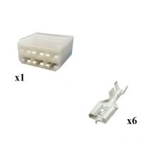 Kit Connecteur Series 250 Faston 6,3 Mâle 6 Voies