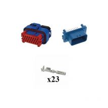 Kit Connettore Ampseal Maschio Femmina 23 Vie da circuito stampato blu con terminali dorati