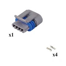 Kit connettore Metri-Pack 150.2 porta femmina 4 vie Grigio