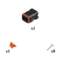 Kit connettore serie dt maschio porta femmina 8 vie EP08