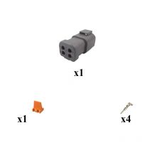 Kit connettore serie dtp femmina porta maschio 4 vie E003