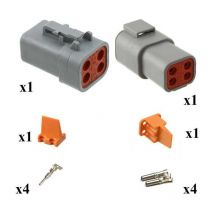 Kit connettore serie dtp maschio femmina 4 vie