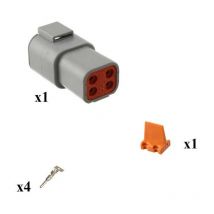 Kit connettore serie dtp porta maschio 4 vie