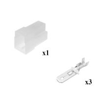 Kit Connettore Series 250 Faston 6,3 Femmina 3 Vie