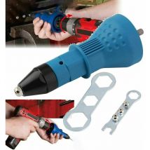 Topolenashop - Kit conversione da trapano avvitatore a rivettatrice testine da 2.4 3.2 4.0 4.8