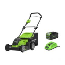 Cortacésped Greenworks 40V - 41cm de corte - 1 batería 4.0 Ah - 1 cargador - G40LM41K4