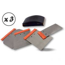 Trousse de 4 couteaux de carrossier Avec ou sans cale à poncer - Quantité x 3 - Kit 4 couteaux + Cale