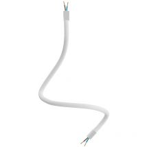 Creative Cables - Kit Creative Flex tubo flessibile di estensione rivestito in tessuto RM01 Bianco con terminali metallici
