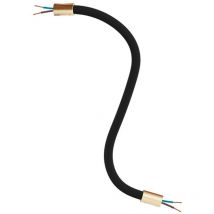 Creative Cables - Kit Creative Flex tube flexible recouvert de tissu RM04 Noir 30 cm - Bronze satiné