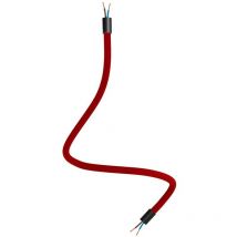 Kit Creative Flex tubo flessibile di estensione rivestito in tessuto RM09 Rosso con terminali metallici