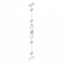 Store Menuiserie - Kit crémone, Bouton, Blanc, Longueur 2500, pour Ventail à déplacement Horizontal