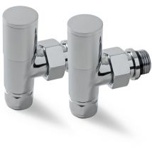 Kit cromato valvola e detentore a squadra per multistrato da 14 mm APM