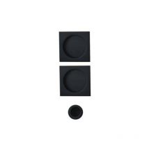 Espace Bricolage - Kit cuvettes carrées pour portes coulissantes - Bec de cane - Noir