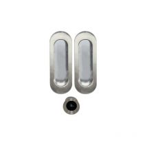 Kit cuvettes ovales pour porte à galandage - Bec de cane - Inox