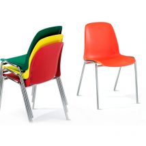 Cetof - Kit da 5 pezzi di sedia impilabile in polipropilene Blu