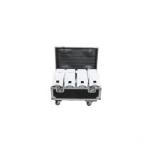 Wisdom - Kit da 8pz Faretti bianchi Smart Battery led rgbwa-uv WiFi a Batteria e Telecomando Wireless con Baule FlyCase