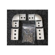 Kit d'accessoires de raccordement (2 angles 90° + 2 lignes continue) gris pour profilé alu Larg 17.5mm (Line 1 et 2) Trajectoire