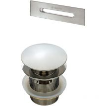 Deante - Kit d'accessoires décoratifs pour baignoire de couleur acier brossé KYYF10B acier inoxydable brossé