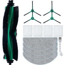 Debuns - Kit d'accessoires pour iRobot Roomba Combo Essential Y0112/Y0110 robot aspirateur, pièces de rechange 1 brosse principale, 4 filtres, 4