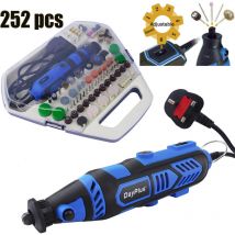 Dayplus - Kit d'accessoires pour perceuse rotative Dremel Craft Warehouse Garage Precision Set 252pcs