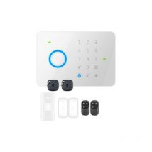 Chuango - Kit d'alarme domestique - Panneau tactile avec module gsm - Envoi des alertes par sms et appel - Détecteur pir volumétrique - 2 contacts