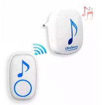 Ultra Secure - Kit d'appel panique / sos sans-fil 300m avec carillon intérieur 35 mélodies (DA600+)