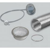 Darco - Kit d'arrivée d'air pour poêle à bois - Diamètre 80 mm