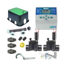 Kit d'arrosage automatique professionnel Hunter avec 2 zones 24v pour tuyaux de 32mm