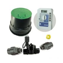 K Rain - Lot d'irrigation automatique professionnel KRain avec 1 zone 24v pour tuyau 32mm