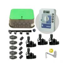 K Rain - Lot d'irrigation automatique professionnel KRain avec 4 zones 24v pour tuyau 32mm