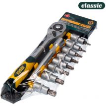 Mota - E3/39871 kit de 10 douilles et accessoires avec cliquet 1/2''. cr.v. EK641.