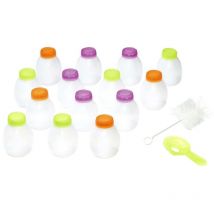 Kit de 14 bouteilles yaourt à boire (20cl) avec entonnoir et goupillon pour Yaoutière LAGRANGE 430201