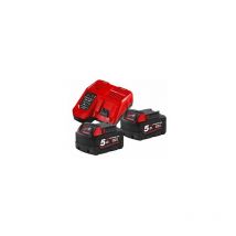 Bizline - kit de 2 batteries - 18 volts - 5 ah - avec chargeur rapide 790617