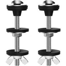 Kit de 2 boulons de siège de toilette universels, boulons de remplacement robustes pour réservoir de toilette, vis de siège de toilette en acier