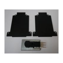 Kit de 2 embouts noirs magnétiques + electrique pour profilé rail encastré tbt 24V avec the running magnet Flos