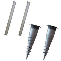 Gard&rock - Kit de 2 Poteaux Hamac + 2 bases d'ancrage
