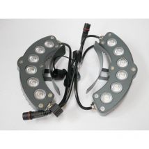 Kit de 2 projecteurs extérieurs arrondis anthracite 180x55x24mm led 2x6W blanc chaud alim 24V PRTR24V non incl IP55 Blachere