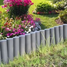 Kit de 20 Palissades Espot gris foncé 540 cm [ Casa.pro