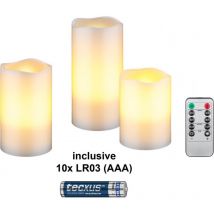 Bundel 3Set flammenl. led Kerzen w(74368)u.10xAAA (75259) - Goobay