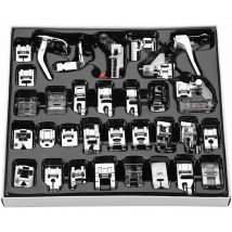 Kit de 32 Pieds-de-Biche pour Machine à Coudre Domestique - Accessoires Ourlet - Compatible avec Babylock, Janome, Brother, Singer, Toyota