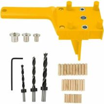Jalleria - Kit de 41 plantillas para taladrar espigas, plantilla para taladrar espigas de madera de agujero recto con centrador de espigas de 6/8/10