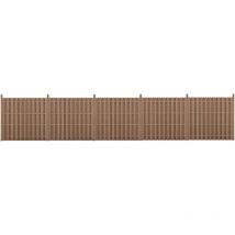 Neu.holz Kit de 5 Clôtures Barrière Brise Vue Brise Vent Bois Composite (wpc) Brun 185 x 932 cm