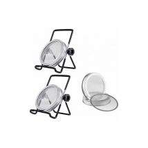 Kit de 6Pcs Couvercles Germination avec 4Pcs Couvercle à Germer Écran en Acier Inoxydable et 2Pcs Supports de Germination pour Graines à Germoir